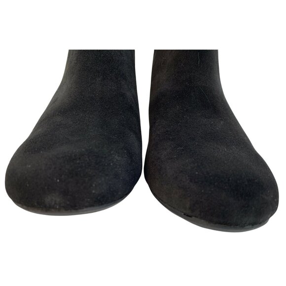 Kenneth Cole Reaction Womens Ankle Boots Size 10 Black Suede Block Heel Zip EUC - Picture 9 of 14